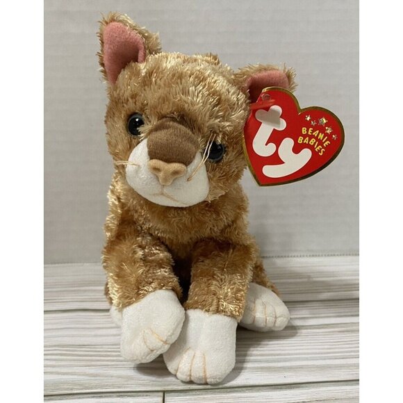 TY Beanie Baby - MATTIE the Cat Kitten Tabby With Tag - Picture 1 of 8